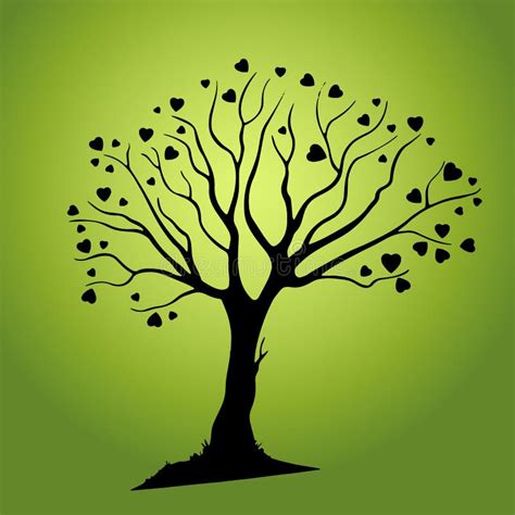 Logo De Vecteur De Coeurs Et De Mains D Arbre Illustration De Vecteur