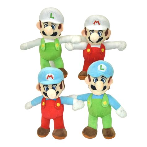 TOYBARN : Nintendo Super Mario 'Fire Mario and Luigi' Plush Toy 2-Pc ...