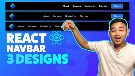 React Navbar Tutorial Responsive 3 Designs