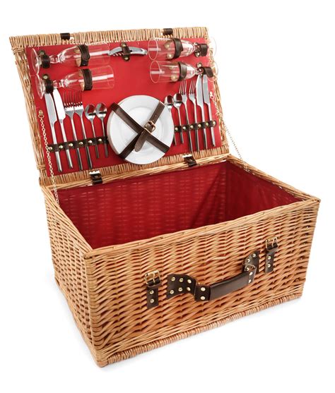 Newbury Willow Picnic Hamper For Four People Picnicware