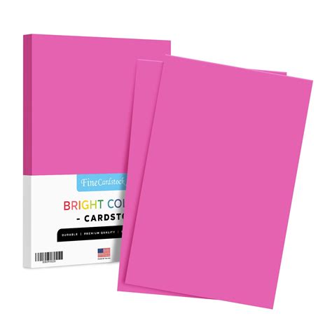 Premium Color Card Stock Paper 50 Per Pack Superior Thick 65 Lb Cardstock Perfect For