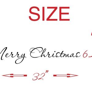 MERRY CHRISTMAS Wall Vinyl Sticker Inspirational Holiday Art Home Decor ...