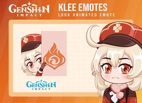 Klee Genshin Impact Lurk Emote Genshin Impact Twitch Animated Emote Etsy