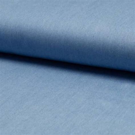 Tissu Chambray Uni Bleu Blanchi Tissus Des Ursules