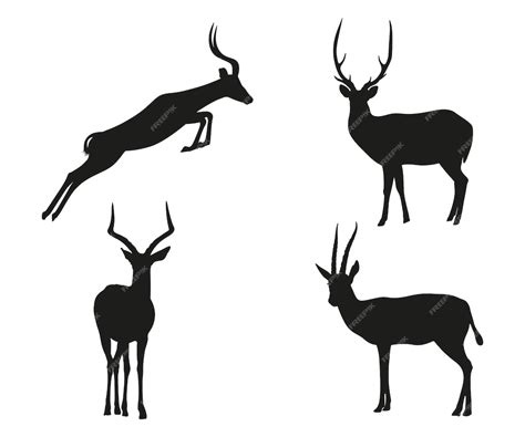 Premium Vector Deer Silhouette Hunting Silhouettes Pack