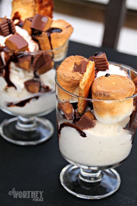Reeses Peanut Butter Cup Smore Sundae