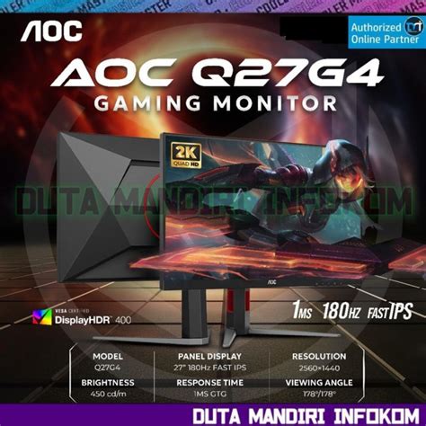 Promo Aoc Q G Inch Qhd K Fast Ips Hz Ms Hdr Dp Hdmi