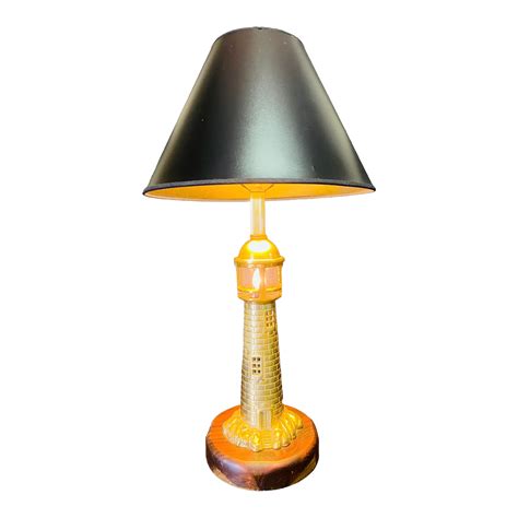 Mid Century Modern Brass Lighthouse Lamp With Beacon Light Chairish