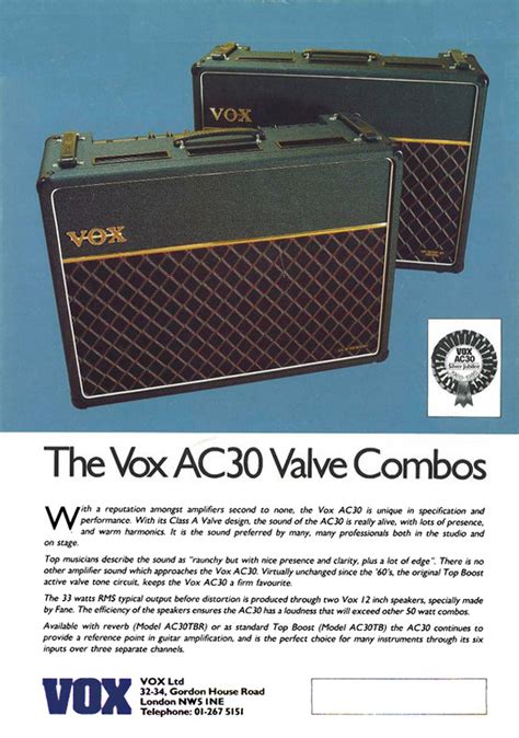 The VOX Showroom Vox 1985 Product Flyer Vox Venue Keybaord Combo