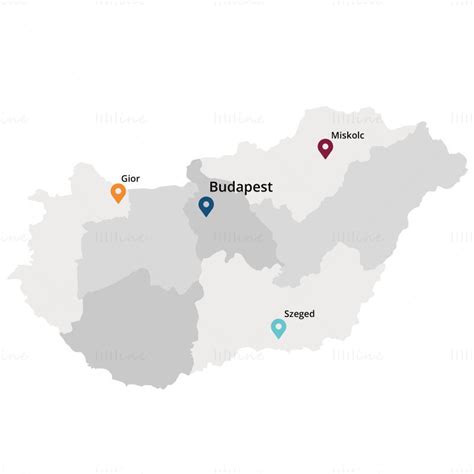 Hungary Map Vector