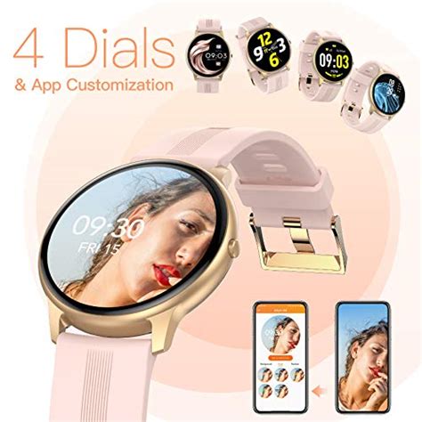 Agptek Smart Watch For Women Smartwatch For Android And Ios Phones Ip68 Waterproof Activity