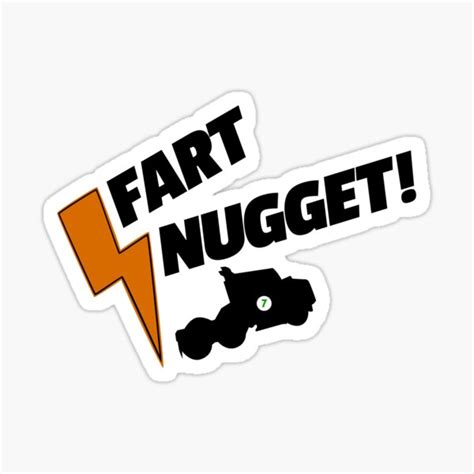 "Fart Nugget!" Sticker for Sale by riffraffmakes | Redbubble