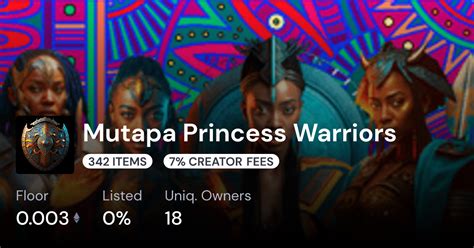 00031 Ξ Mutapa Princess Warriors Collection Opensea Pro