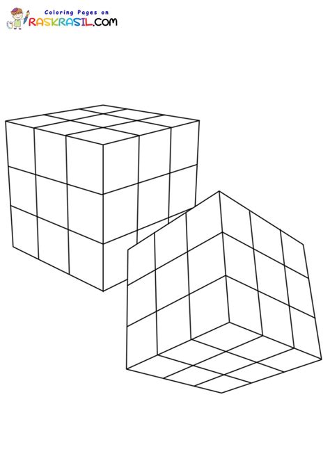 Dibujos De Cubo De Rubik Para Colorear