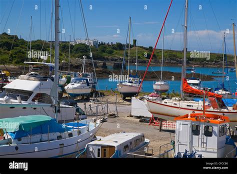 Holyhead castle and marina, Anglesey, North Wales, UK Stock Photo - Alamy