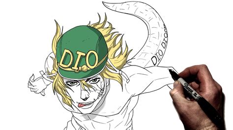 How To Draw Diego Dino Brando Step By Step Jojo Youtube