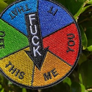 Fuck Off Iron On Patch Inches Funny Patch Turntable Prize Wheel Cool Patches Embroidery