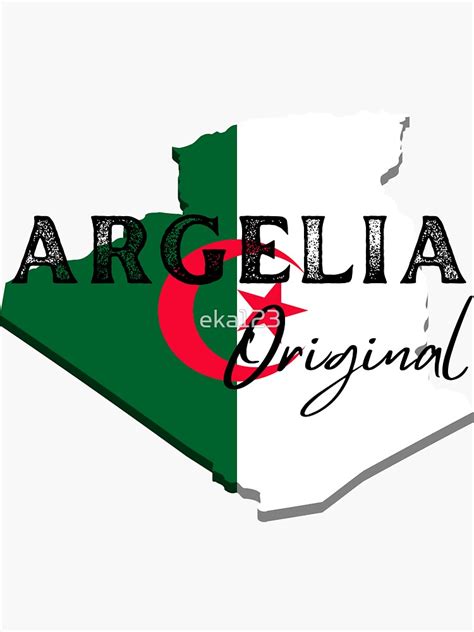 Map Flag Of Algeria Sticker For Sale By Eka Redbubble