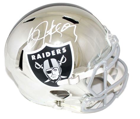 Bo Jackson Autographed/Signed Oakland Raiders Chrome Replica Helmet JSA ...