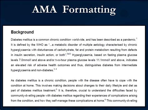 PPT - AMA Formatting PowerPoint Presentation, free download - ID:3196157