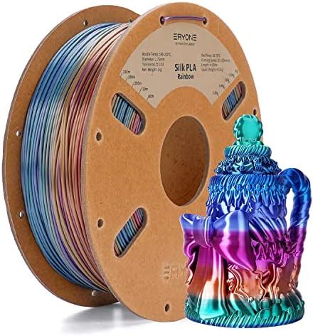 Eryone Silk Rainbow Pla Filament Mm D Printer Filament Silk Pla