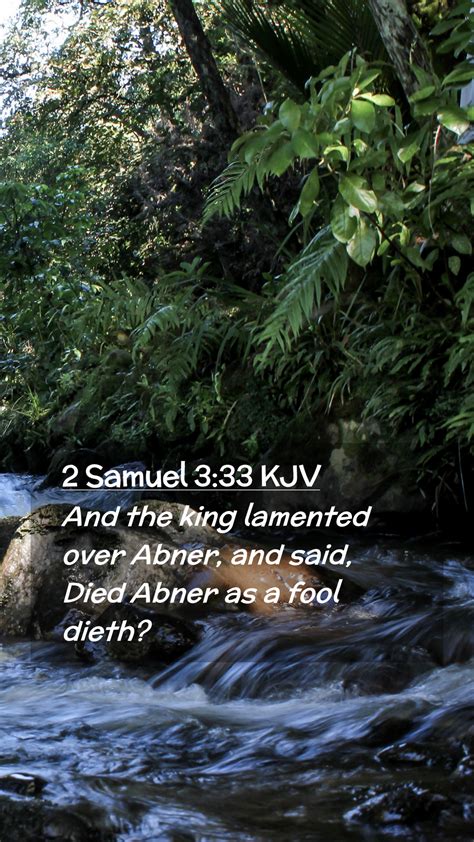 2 Samuel 3 33 Kjv Mobile Phone Wallpaper And The King Lamented Over