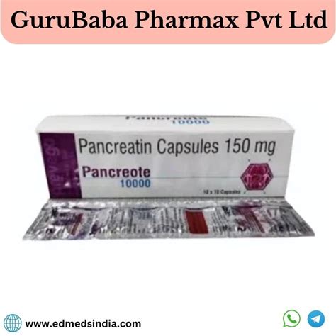 Pancreatin 150 Mg Pancreote 10000 Capsules At Rs 164 Stripe