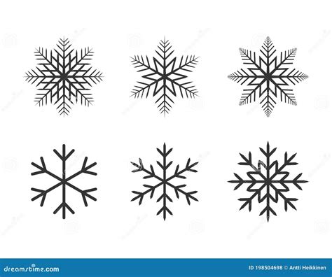 Snowflake Vector Icon Ice And Snow Crystal Flake Symbol Weather