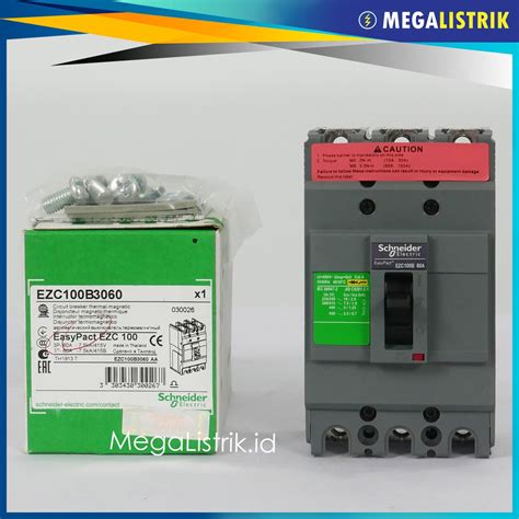 Jual SCHNEIDER MCCB 3P 60A NFB EZC EASYPACT BREAKER EZC100B3060