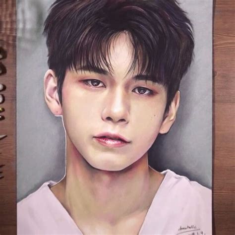 drawholic on Instagram Colored pencil drawing of Ong Seongwu 옹성우