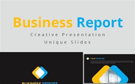 Business Report PowerPoint template #86325 - TemplateMonster