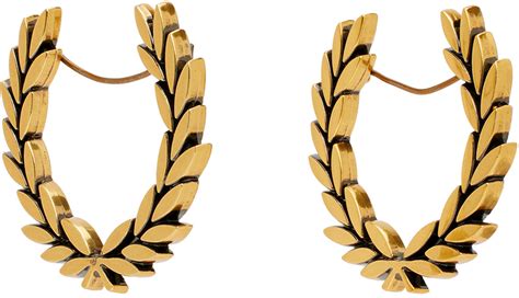 Fred Perry Gold Laurel Wreath Earrings Fred Perry