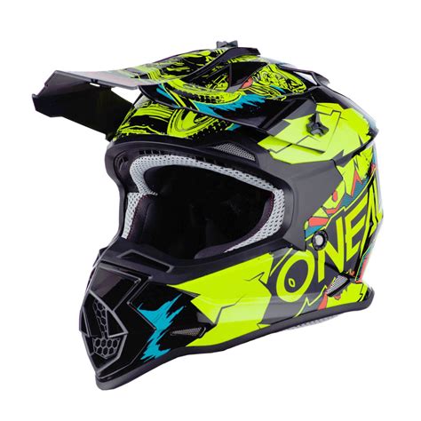 O Neal 2 Series Villain Youth Kinder Motocross Enduro MTB Helm Schwarz