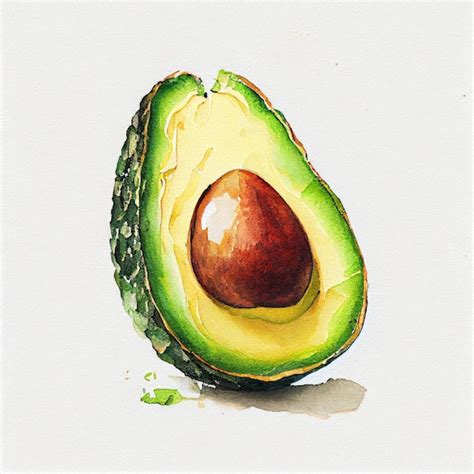 Premium AI Image A Drawing Of An Avocado With The Word Avocado On It