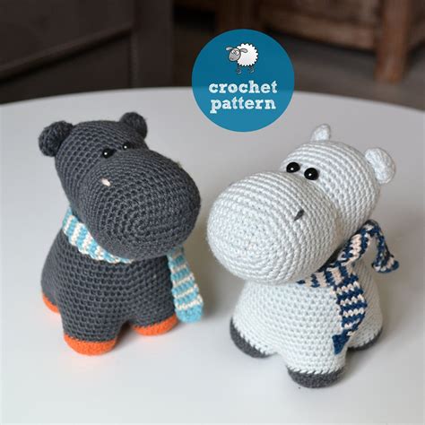 Hippo Crochet Pattern Baby T Crochet Pattern Hippo Etsy In 2021