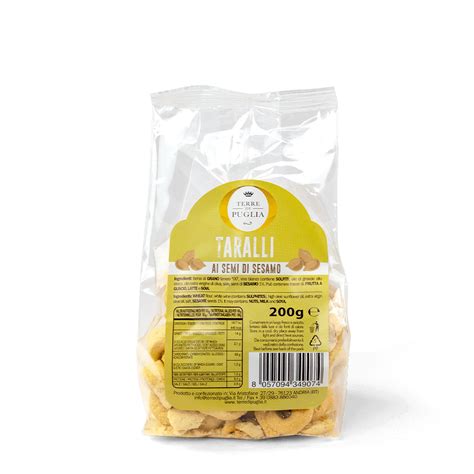 Linea Tradizione Taralli With Sesame Seeds Terre Di Puglia