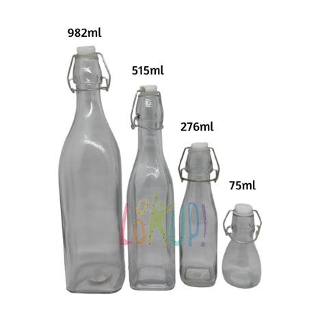 Jual Botol Kaca Jepit Swing Bottle White Glass Bottle Swing Bottle