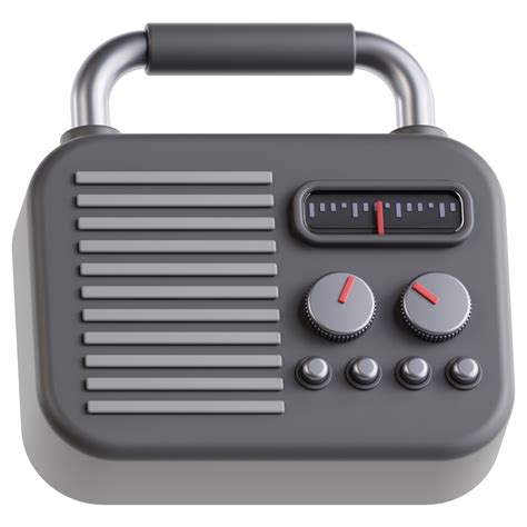 3D radio icon on transparent background 39200445 PNG