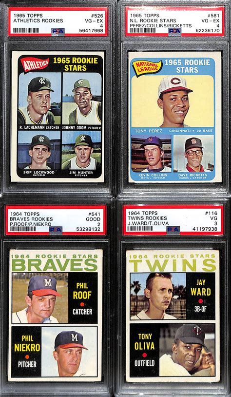 Lot Detail Lot Of Psa Graded And Topps Baseball Hall Of