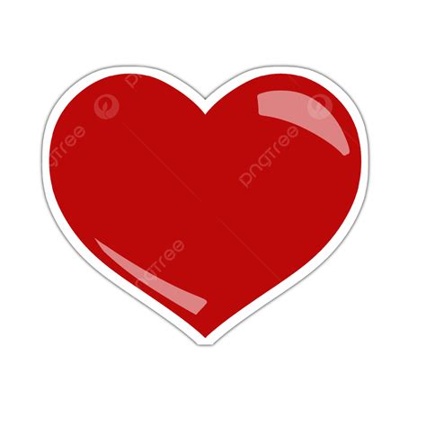 Red Glossy Heart Sticker Heart Clipart Sticker Clipart Red Heart Png