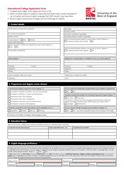 139 College Application Form page 5 - Free to Edit, Download & Print ...