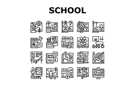 School Subjects Icons