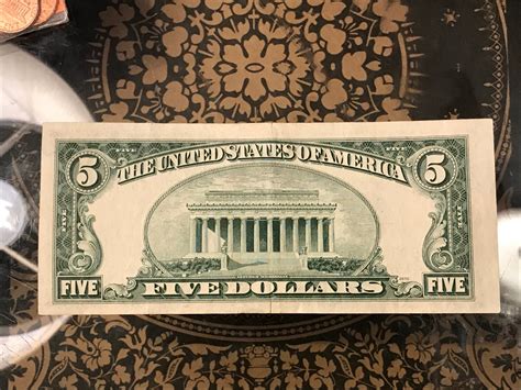 1950 Five Dollars Billmisalignment Shift Error Note Currency Etsy