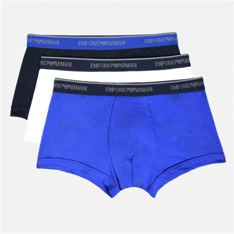 Emporio Armani 3 Pack Boxer Shorts Leonard Silver