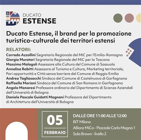 Ducato Estense Il Brand Per La Promozione Turistico Culturale Dei