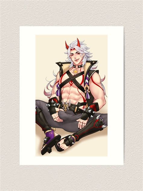 Hot Arataki Itto Genshin Impact Game Nsfw Art Print For Sale By Hidoyatarg Redbubble