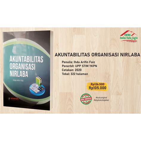 Jual Buku AKUNTABILITAS ORGANISASI NIRLABA Ihda Arifin Faiz Shopee