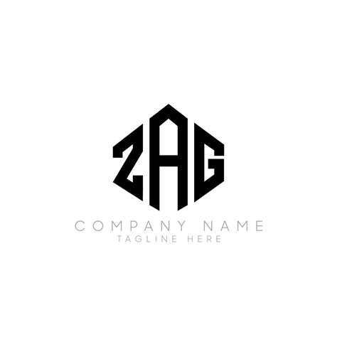 ZAG letter logo design with polygon shape. ZAG polygon logo monogram ...