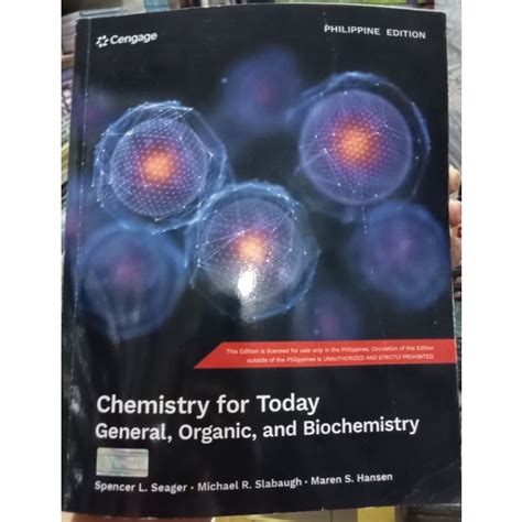 Chemistry For Today General Organic And Biochemistry By Seager