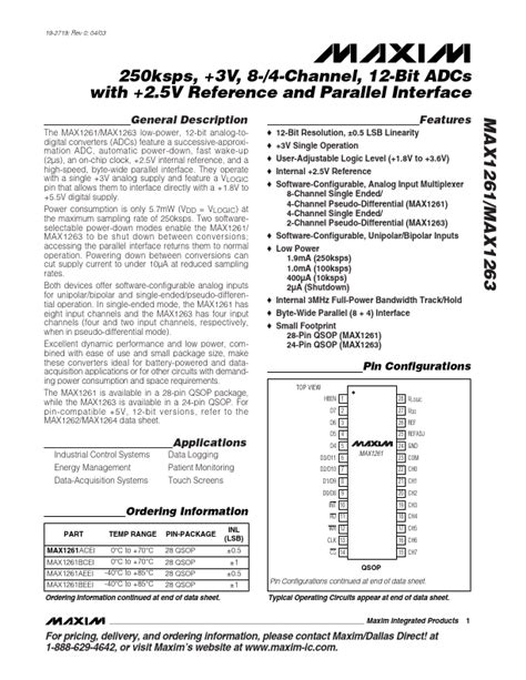 Max Datasheet Pdf Bit Adc